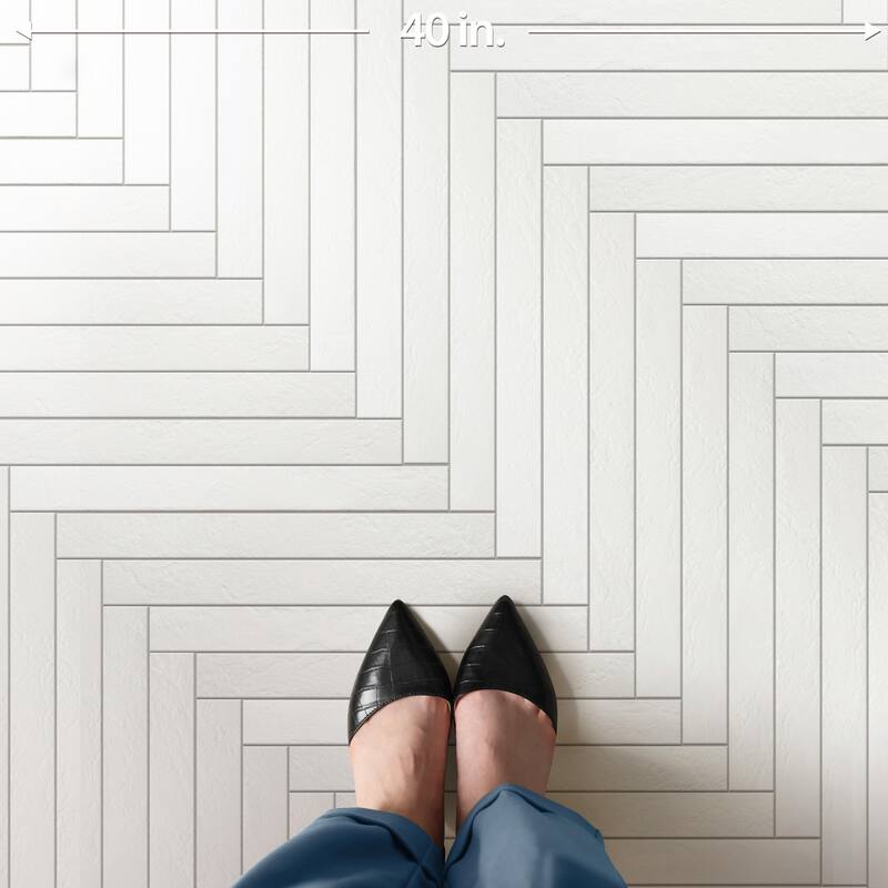 Merola Tile Sedona White 1-7/8" x 17-3/4" Porcelain Floor and Wall Tile