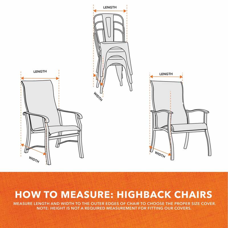 Modern Leisure Basics Stackable Patio Chair Cover, 27" Square X 49"H, Sage - 27"L x 27"W x 49"H