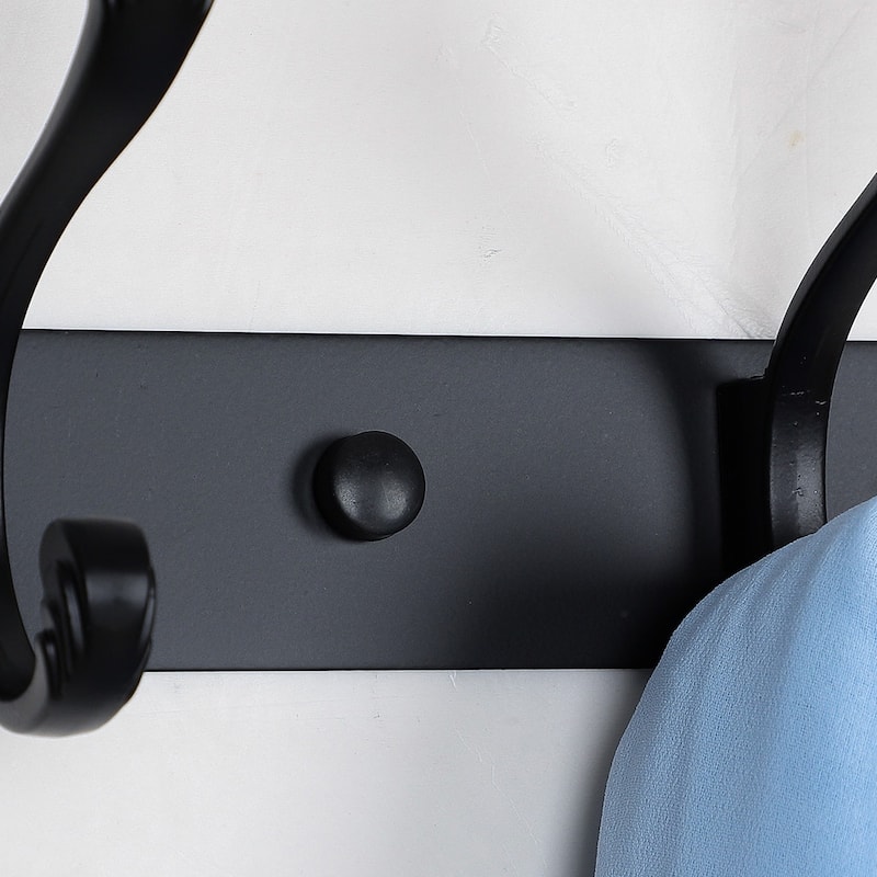 Dual Wall Hook Stainless Steel Base 3/4/5 Hooks Coat Towel Holder