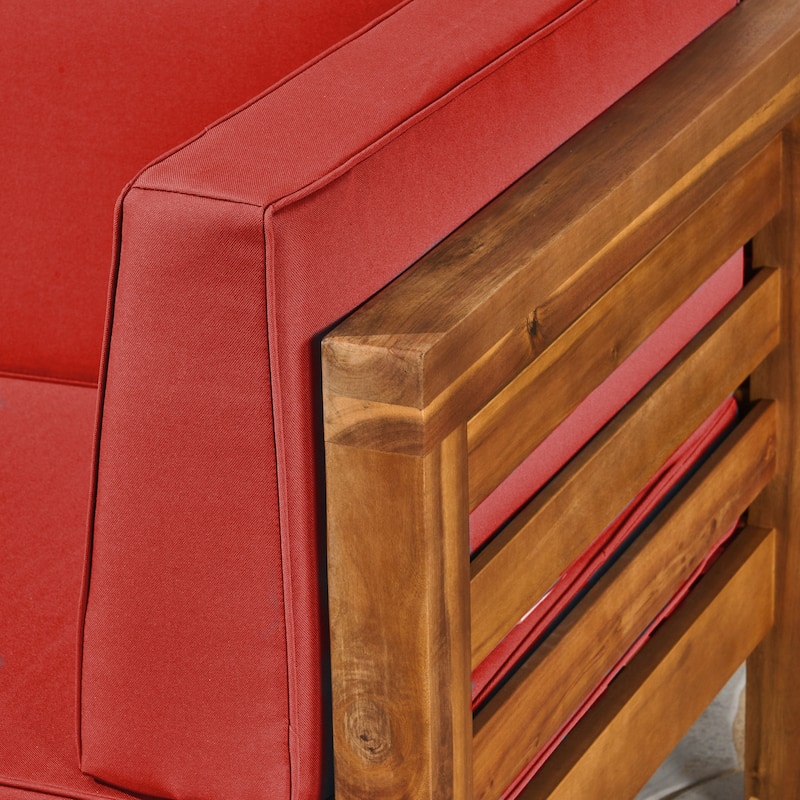 Oana Outdoor 5-seat Acacia Sectional Set by Christopher Knight Home