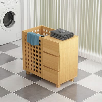 3 Drawers Storage Basket with Open Storage Space for Bathroom