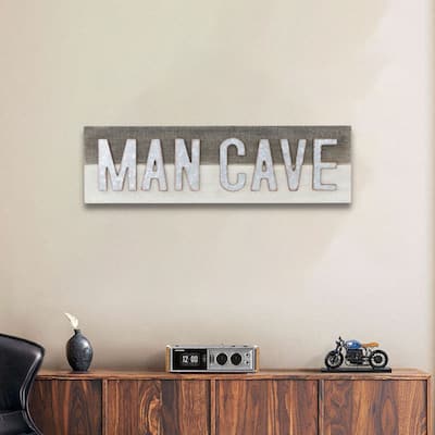 Brown Metal Man Cave Wall Sign