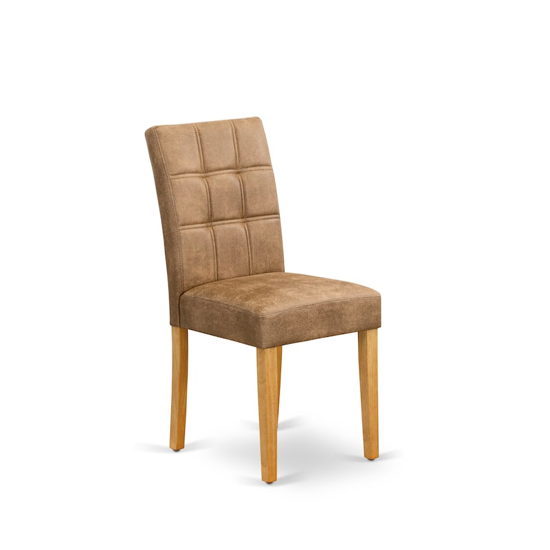 East West Furniture Kitchen Set Consists of a Round Dining Table and Chairs, Oak (Pieces Options)