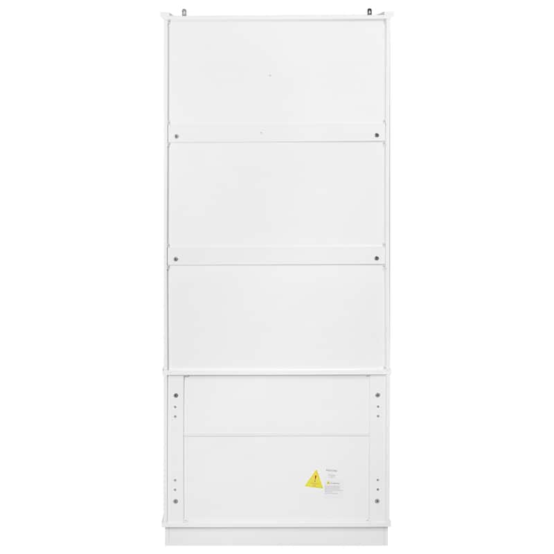 71"Kitchen Pantry Cabinet with 2 Drawers,Embossed Texture Freestanding Cabinet with 8 Door Shelves and 3 Cabinet Shelves