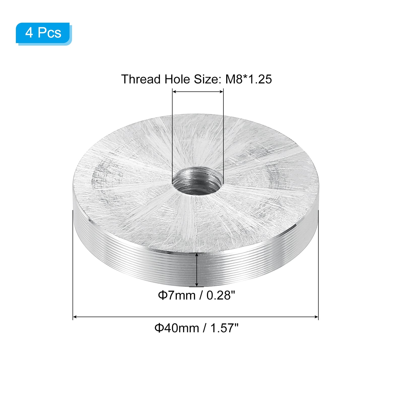 Round Shape Aluminum Disc, Hardware Aluminum Circle Glass Table Top Disc for Glass Table
