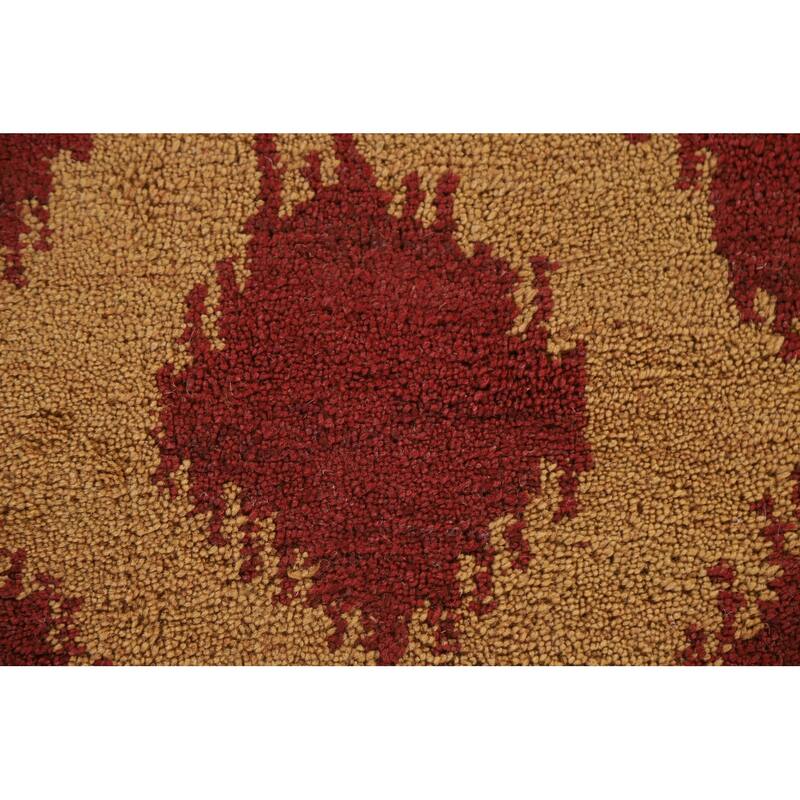 Hand Knotted Oriental 100% Wool Carpet Modern All-Over Yellow & Gold Gabbeh Area Rug - 7' 9'' X 5' 0''