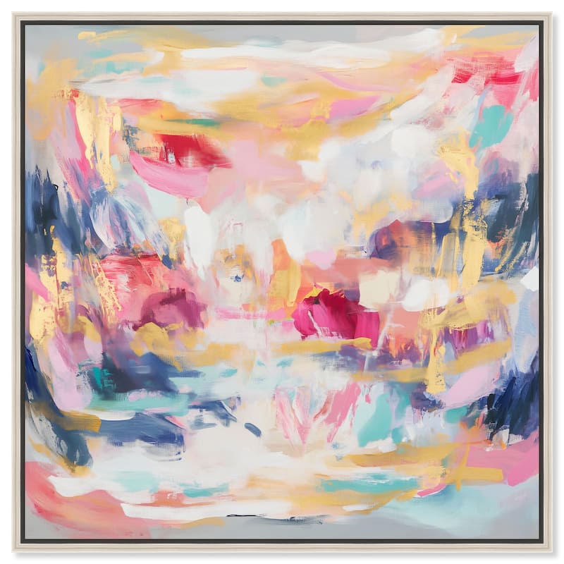 Balipink II Canvas by Art Remedy - Silver - 12" x 12"