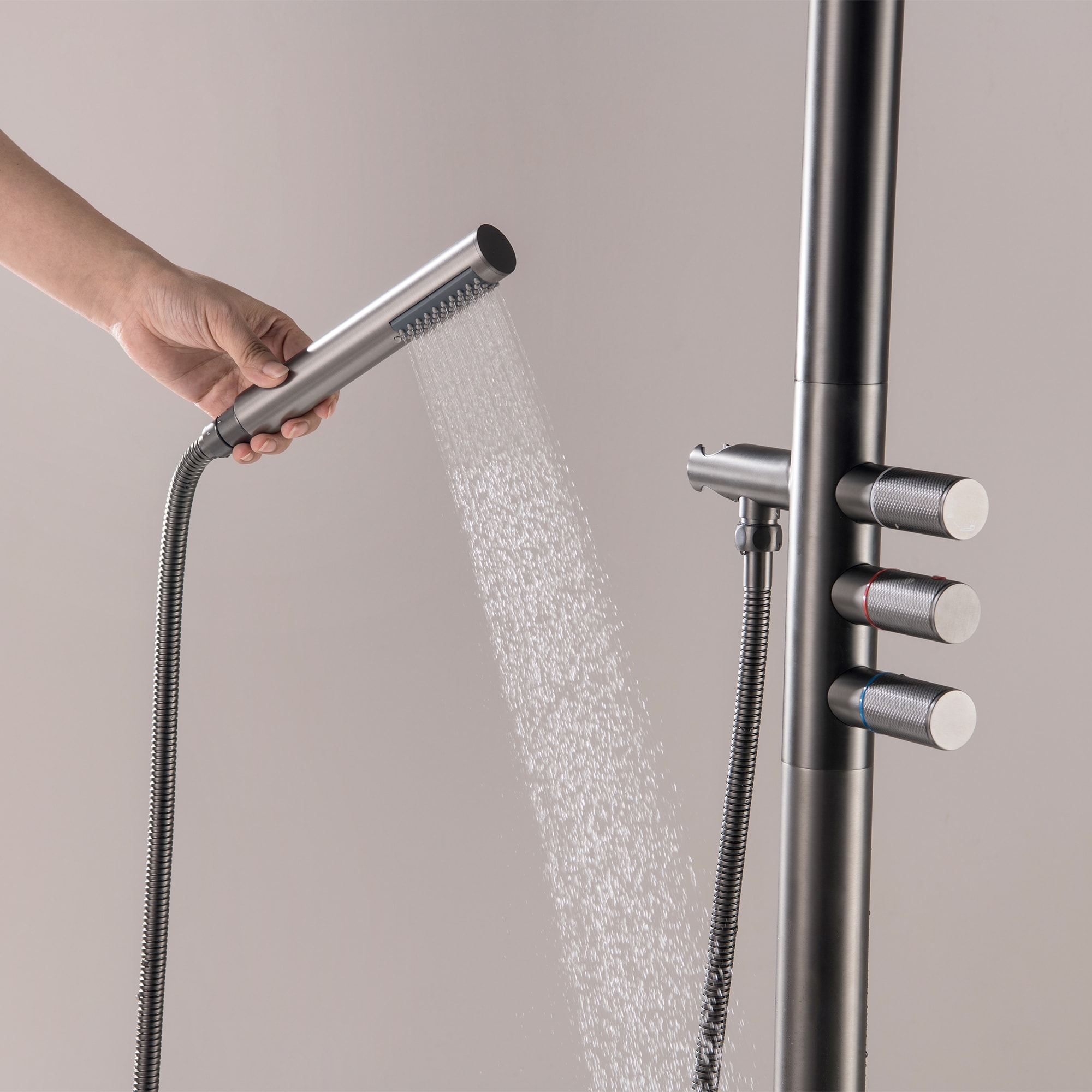 Rbrohant Freestanding Stainless Steel Outdoor Shower - On Sale - Bed Bath &  Beyond - 38050207