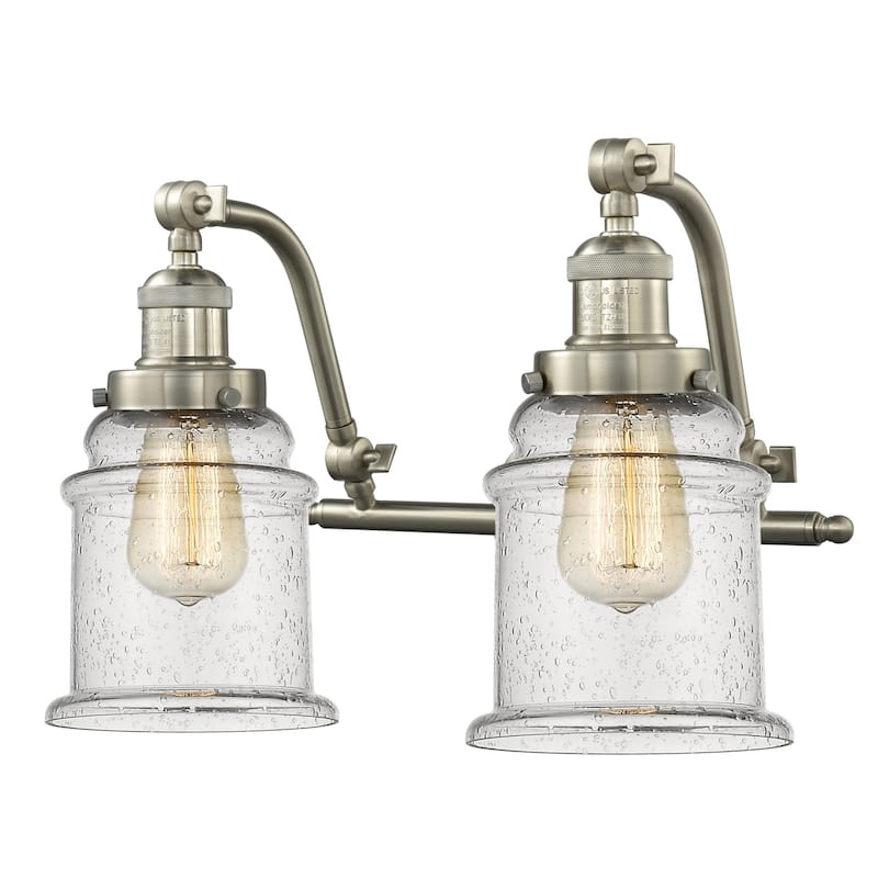 Innovations Lighting Canton 2 Light 18" Wide Bathroom Vanity Light - Satin Brushed Nickel / Seedy