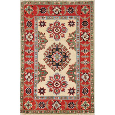 Traditional Kazak Oriental Foyer Rug Handmade Bedroom Wool Carpet - 2'0"x 3'0"