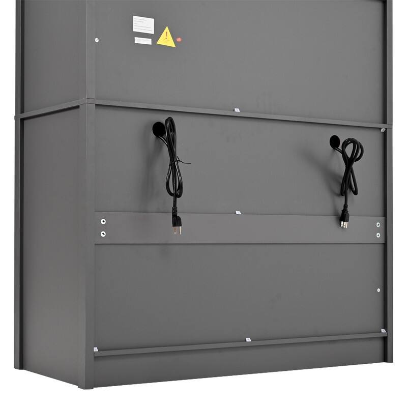 Modern 80.1" Tall Freestanding Kitchen Pantry Cabinet with Adjustable Shelves and 2 Power Outlets