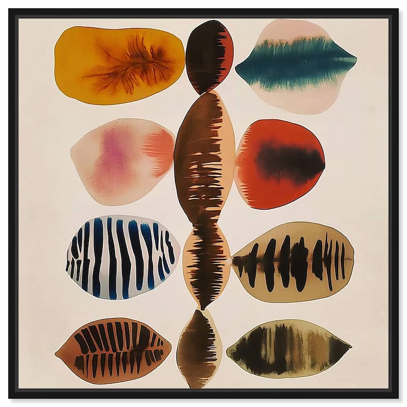 Biomorphs I Canvas by Art Remedy - 20" x 20" - Black