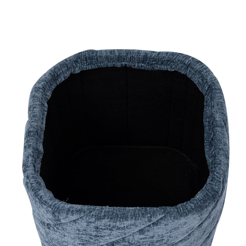 Square Diagonal Tufted Folding Storage Ottoman with Reversible Lid