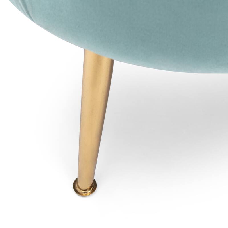 76.25" Velvet Channel Stitching 3-seater Sofa with Metal Legs for Living Room