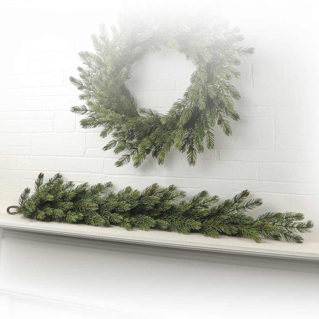 48" Just Cut Natural Touch Spruce Garland - Green - 48-Inch