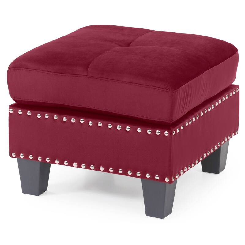 Copper Grove Meharrize Tufted Velvet Ottoman