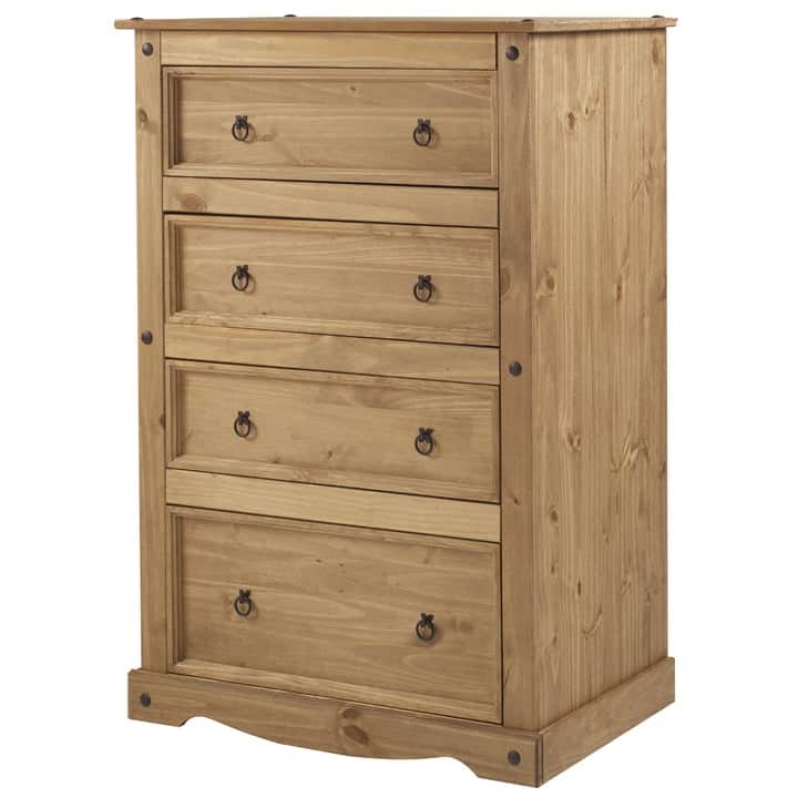Wood Dresser 4 Drawers Chest Corona | Furniture Dash