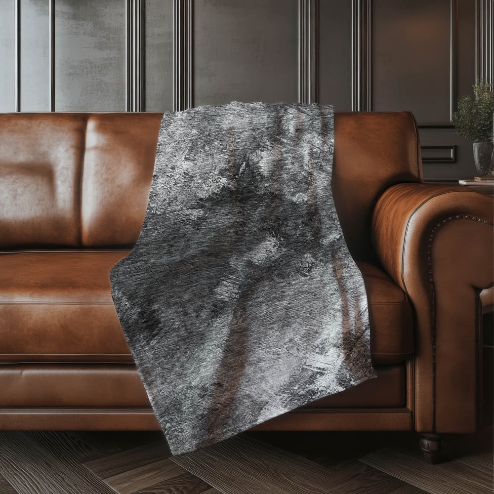 Premium Machine Washable Modern Abstract Sherpa Throw Blanket