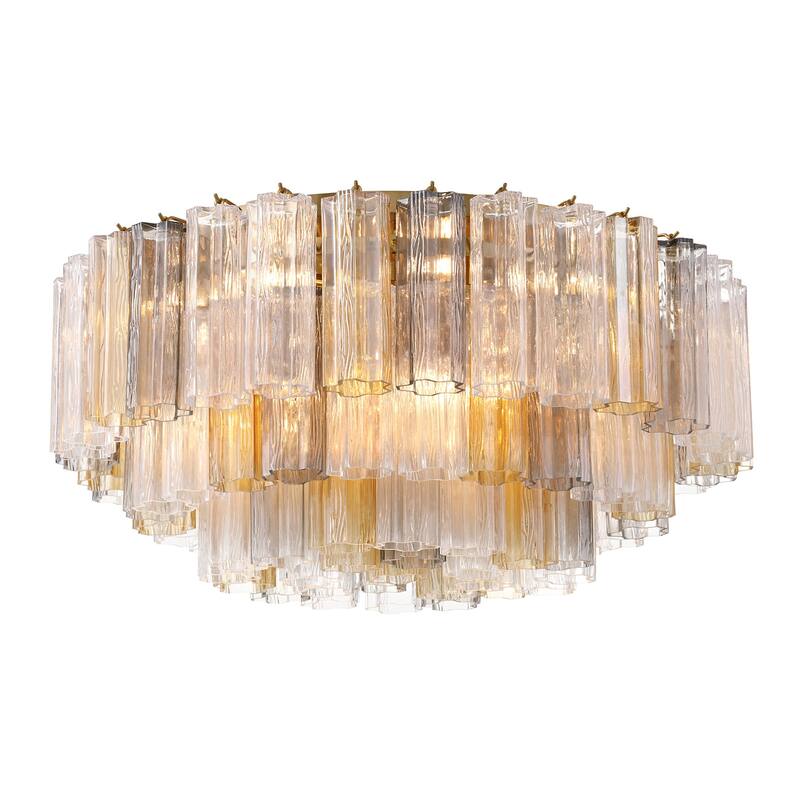 Crystorama Lighting Group ADD-331-AU Addis 16 Light 32" Wide Flush - Aged Brass