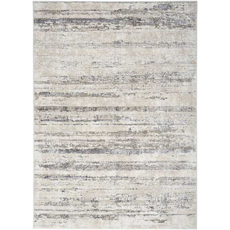 Coge Abstract Modern Non Skid Stain Resistant Area Rug By HomeRoots - 71' X '47' X '0.39