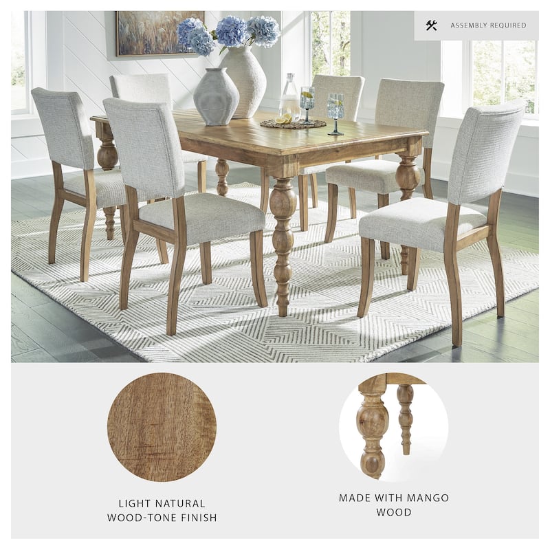 Signature Design by Ashley Rybergston Light Brown Dining Table - 72" W x 41" D x 30.25" H