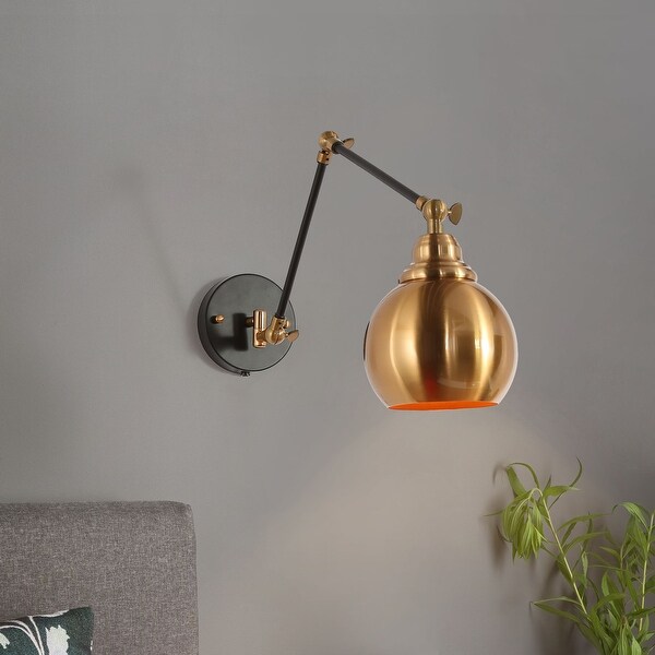 Plug in mid century wall sconce top