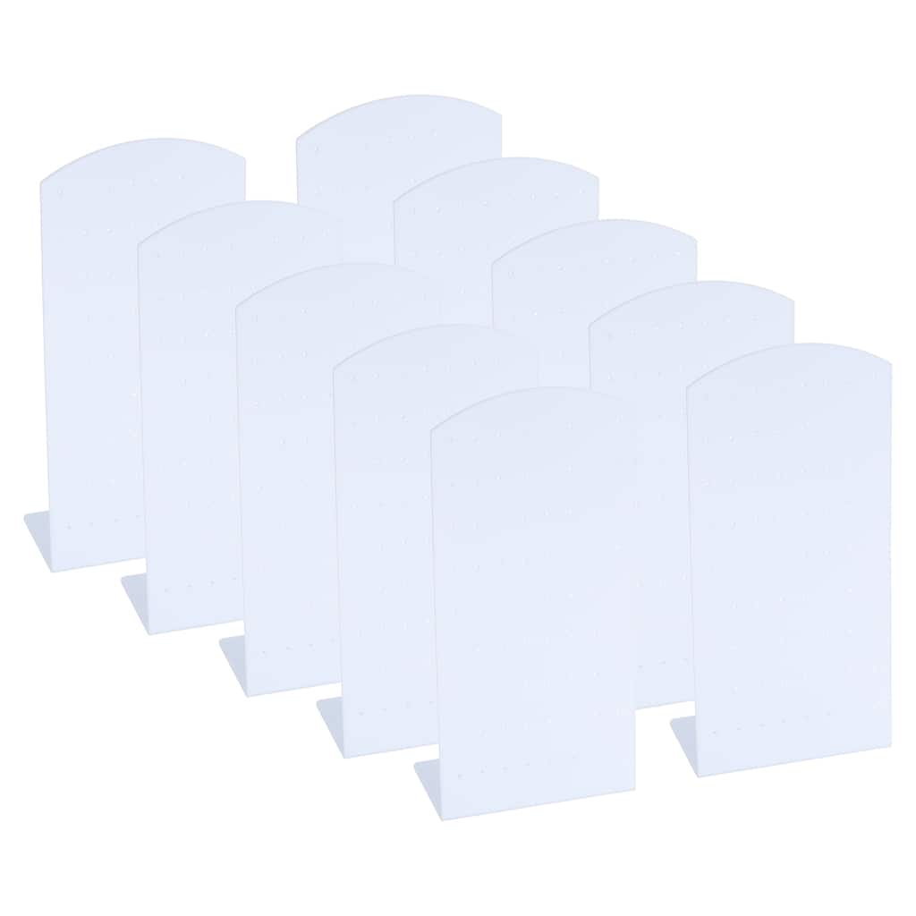 Earring Display Stand,Acrylic Earring Holder 72 Hole L Rack, White