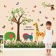 preview thumbnail 2 of 4, Walplus Zoo Animal Tree Butterfly Grass Kid Wall Sticker Nursery Decor