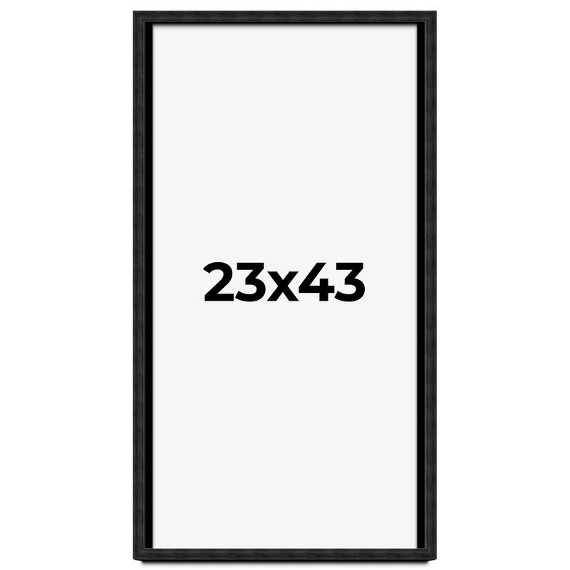 23x43 Shadow Box Black Rustic Barnwood Display Frame | 1.125 Inch