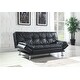 preview thumbnail 1 of 7, Larkin Upholstered Sofa Bed with Metal Legs Black