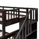 preview thumbnail 49 of 52, Modern Twin over Full Bunk Bed With Drawer,Storage And Guard Rail,Solid Construction for Kids
