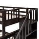 preview thumbnail 14 of 17, Twin over Full Bunk Bed with Drawer, Storage and Guard Rail, Espresso