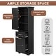 preview thumbnail 6 of 23, Freestanding Tall Bathroom Storage Cabinet, with 2 Different Size Drawers and Adjustable Shelf, Painted Finish