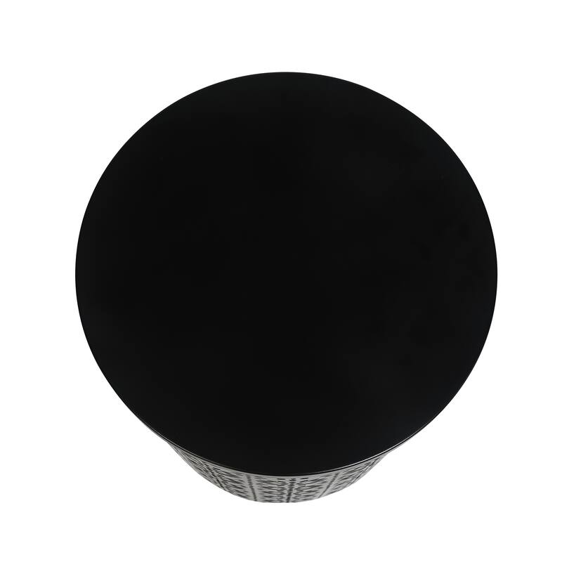 Adeco Set of 2 Round Metal Nesting Side End Tables Set - set of 2