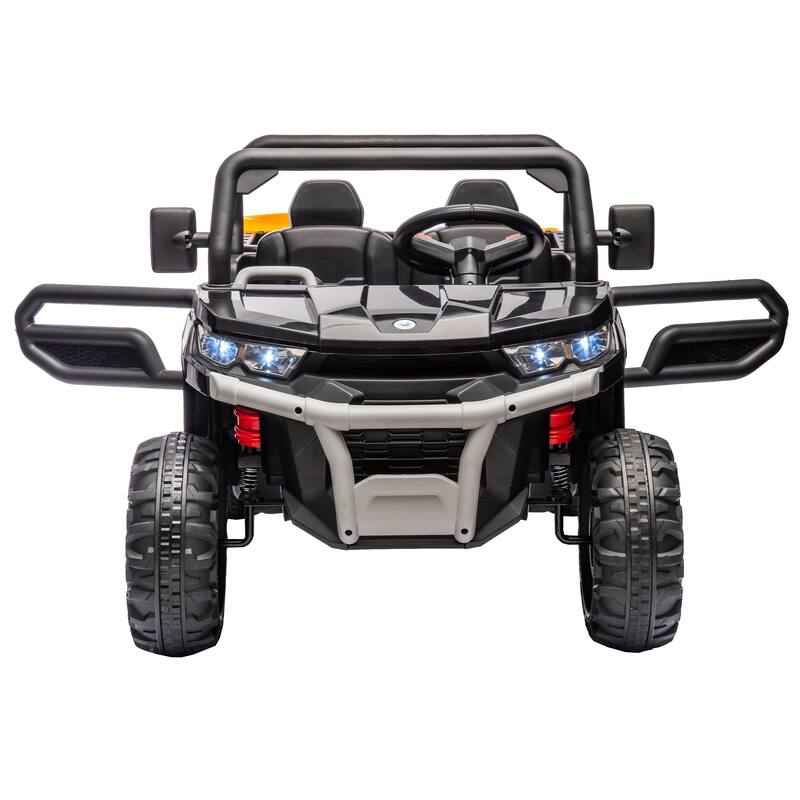 24V Kids Ride-On Dump Truck, Remote Control, Realistic Dump Bed, Two-Seater, Ages 3-8