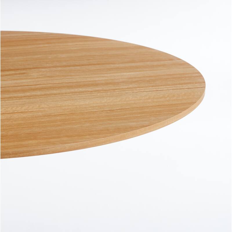 42.1" Tulip Table Mid-century Dining Table for 4-6 people With Round Mdf Table Top, Pedestal Dining Table