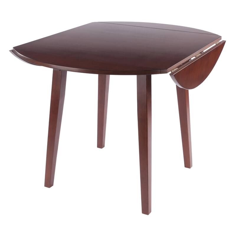 Dawson Round Dining Table, Quad Drop Leaf, Walnut