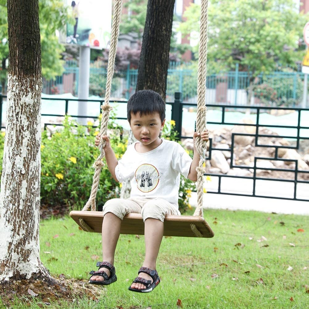 Wooden swing seat child top