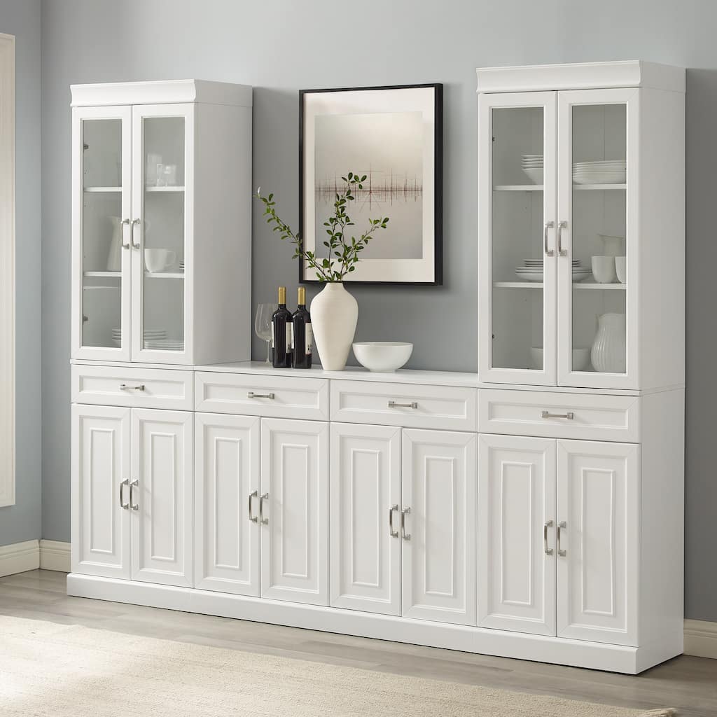 Crosley Stanton 3Pc Sideboard And Glass Door Pantry Set - 14.5"x95"x78"