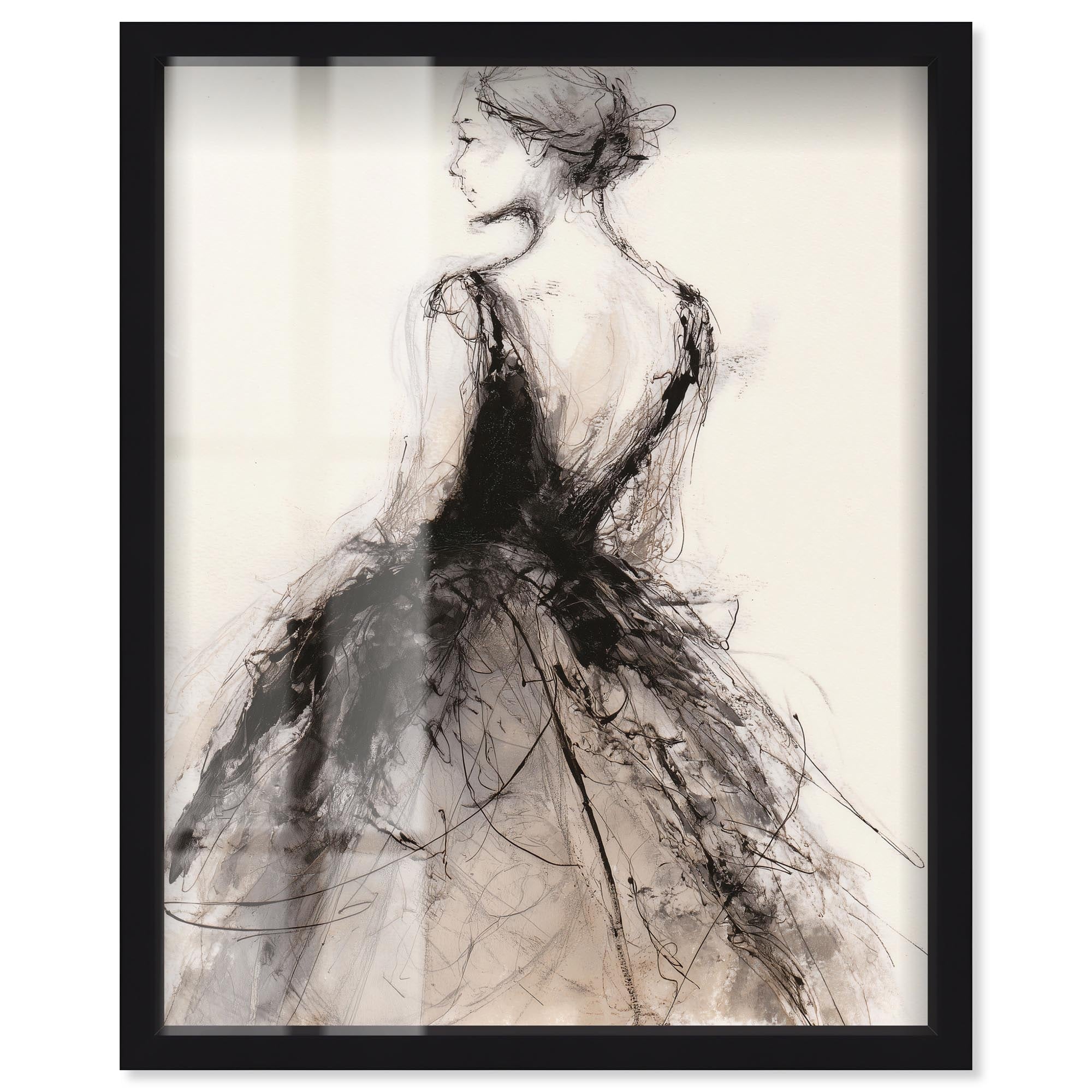 Ball Gown II Fashion Art Shadowbox Print by Art Remedy