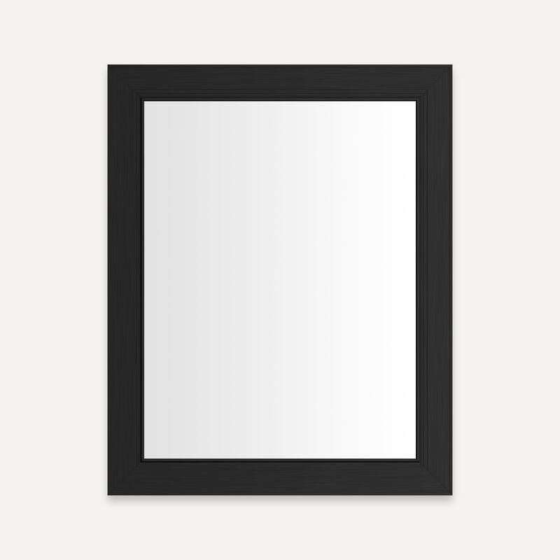 Robern Main Line 23-1/8" W x 29-7/8" H Wall Mounted Mirror with Merion - Brushed Black
