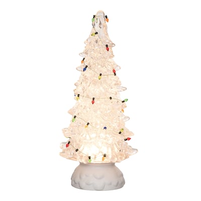 Transpac Artificial 12 in. Off-White Christmas Glitz Tree with Vintage Lights