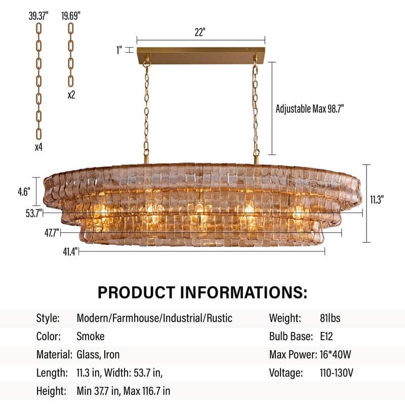 KAYLA 36 in. 6-Lights Gold Crystal Drum Chandelier