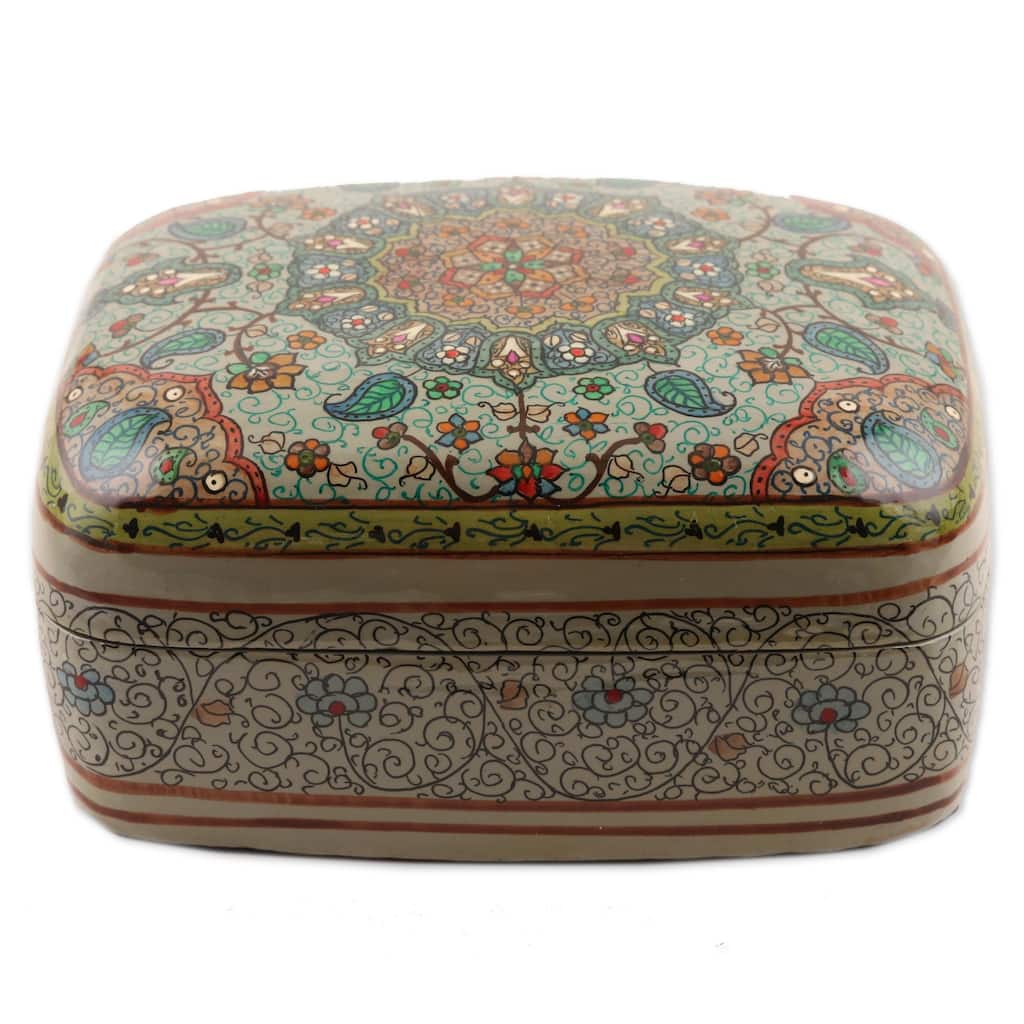 Novica Handmade Persian Garland Decorative Wood Box
