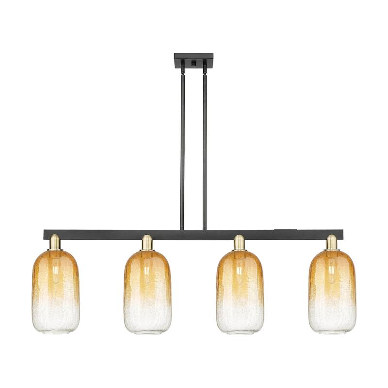 Innovations Lighting 716-4I-16-48 Brookhaven Cloche Linear Brookhaven - Black Antique Brass / Amber