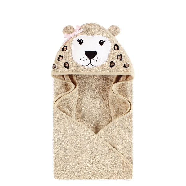 slide 1 of 1, Hudson Baby Unisex Baby Cotton Animal Face Hooded Towel, Leopard, One Size - Leopard - One Size One Size - Leopard