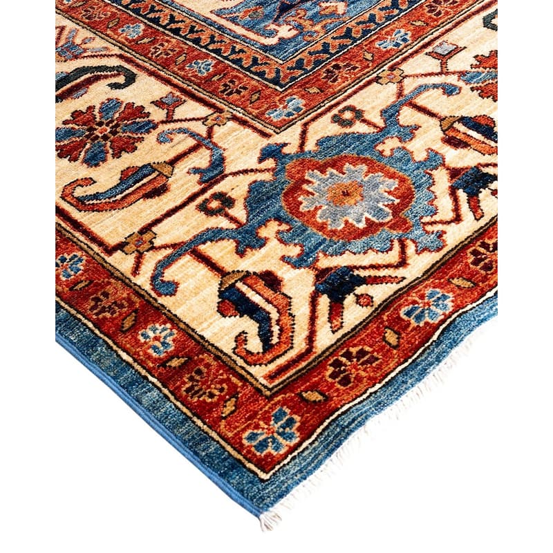 Serapi One-of-a-Kind Hand-Knotted Area Rug - Light Blue, 9' 1" x 11' 8" - 9' 1" x 11' 8"
