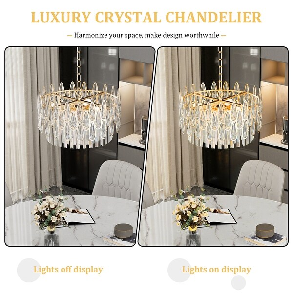 Crystal raindrop chandelier lighting on sale