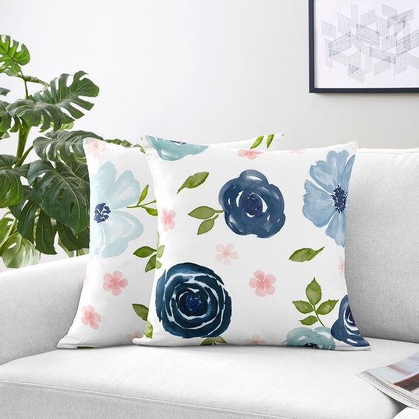 Navy and pink cushions outlet