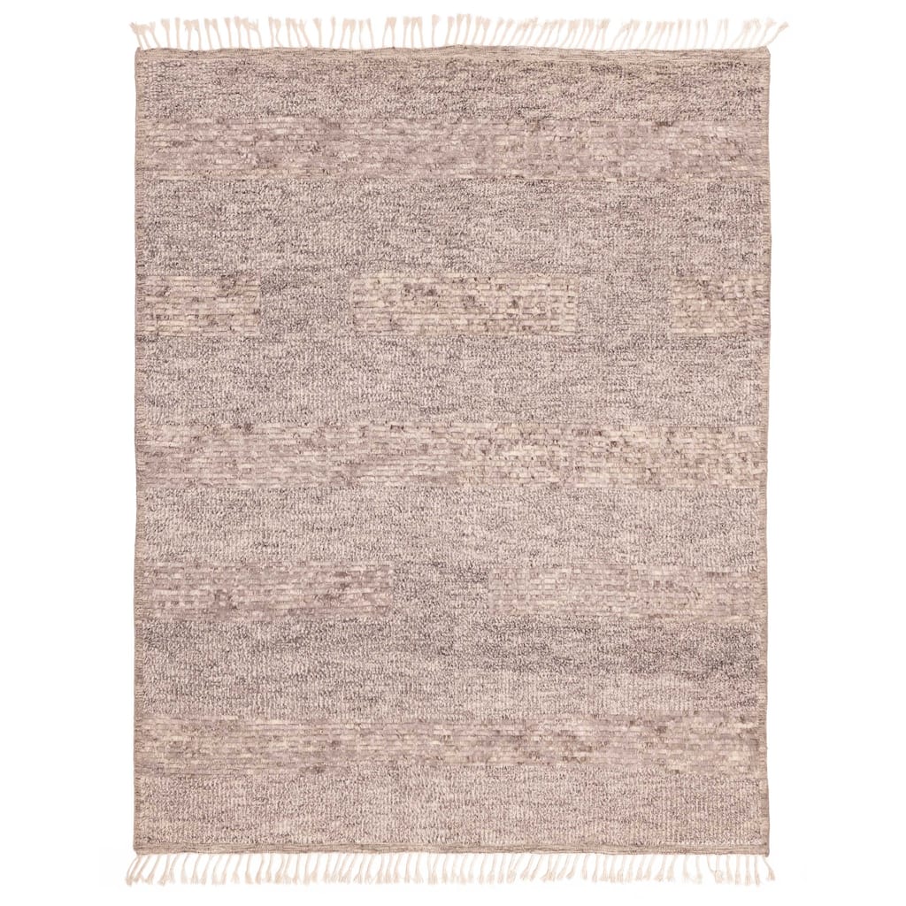 ECARPETGALLERY Hand-knotted Looma Grey, Taupe Wool Rug - 8'2 x 10'3